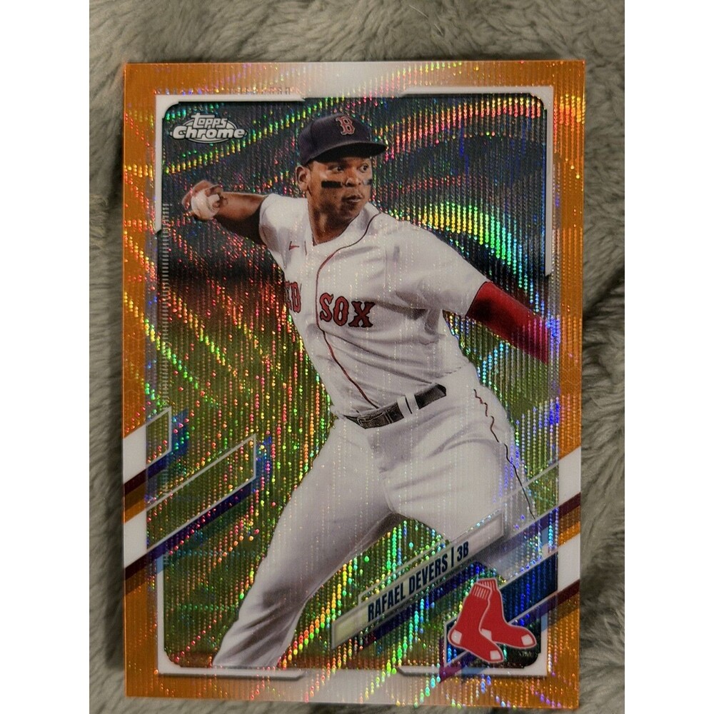 2021 Topps Chrome - Rafael Devers #94 Orange Wave Refractor /25